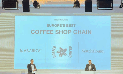 Coffee Island in the top three best coffee chains in Europe